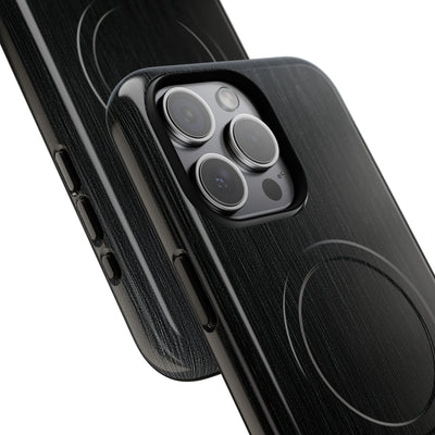 Obsidian Brushed Steel · Tough 2.0 Magnetic Phone Case for iPhone · Black