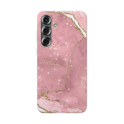 Rose Sparkle Marble · Soft Phone Case for Samsung