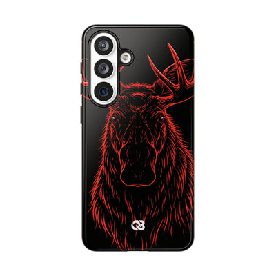 Nordic Moose Contour · Tough Phone Case for Samsung · Red