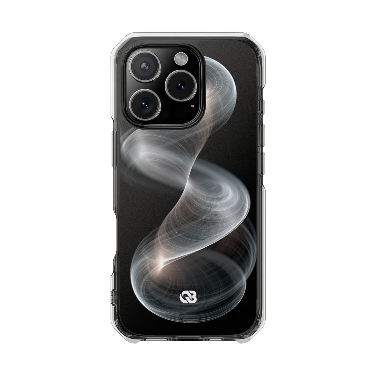 Luminous Vortex · Clear Impact Magnetic Phone Case for iPhone · Black