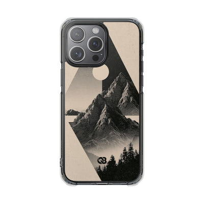 Beige Impact MagSafe Phone Case for iPhone - Obsidian Summit Parchment