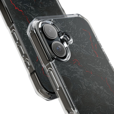 Crimson Rift · Clear Impact Magnetic Phone Case for iPhone ·  Black