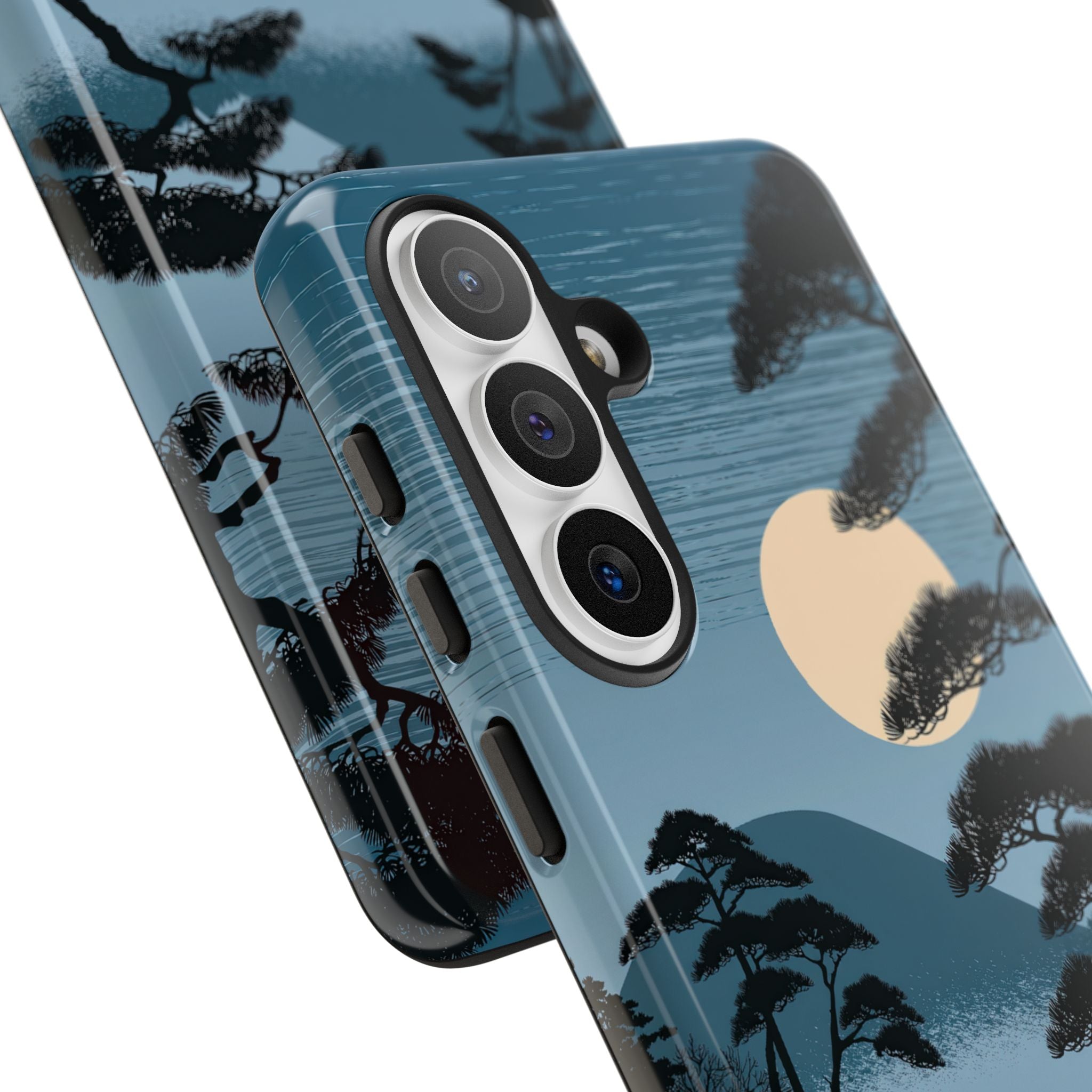 Blue Tough Phone Case for Samsung - Midnight Kyoto Pine