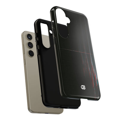 Black Tough Phone Case for Samsung - Corrupted Data Stream