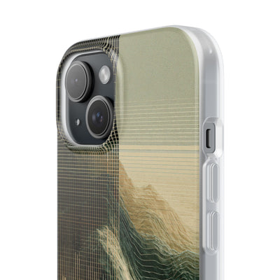 Beige Lite Phone Case for iPhone - Veridian Data Ridge