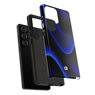 Blue Tough Phone Case for Samsung - Electric Cobalt Flow
