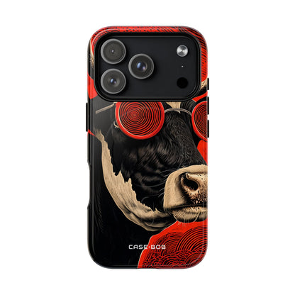 Hypnotic Cow iPhone 17 Pro Case - Tough+ - CASE•BOB
