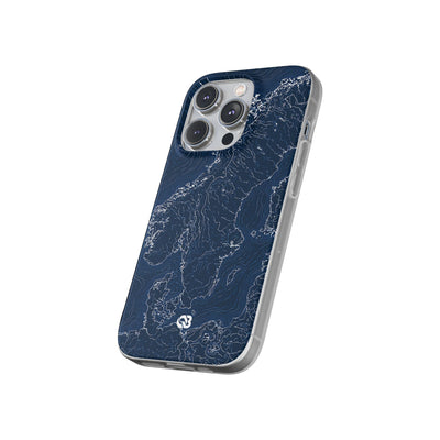 Nordic Contour Chart · Lite Phone Case for iPhone ·  Blue