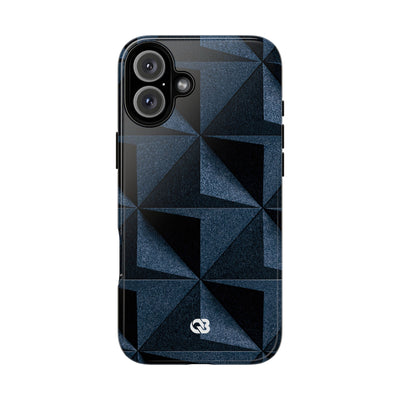 Blue Tough Phone Case for iPhone - Indigo Basalt Facets