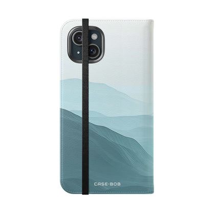 Teal Ridge Layers - iPhone 15 Plus Case - Wallet