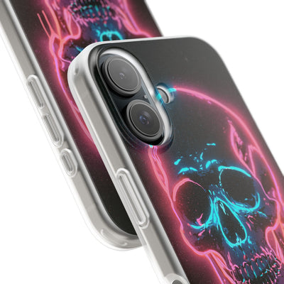 Neon Drip Skull · Lite Phone Case for iPhone ·  Black