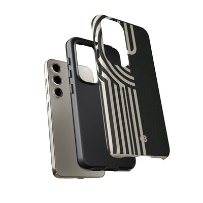 Beige Tough Phone Case for Samsung - Monolith Ivory Signal