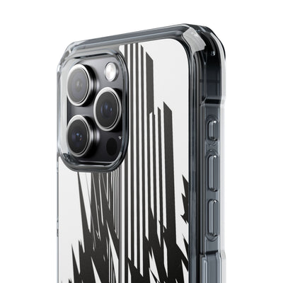 White Impact MagSafe Phone Case for iPhone - Shattered Vector Spire
