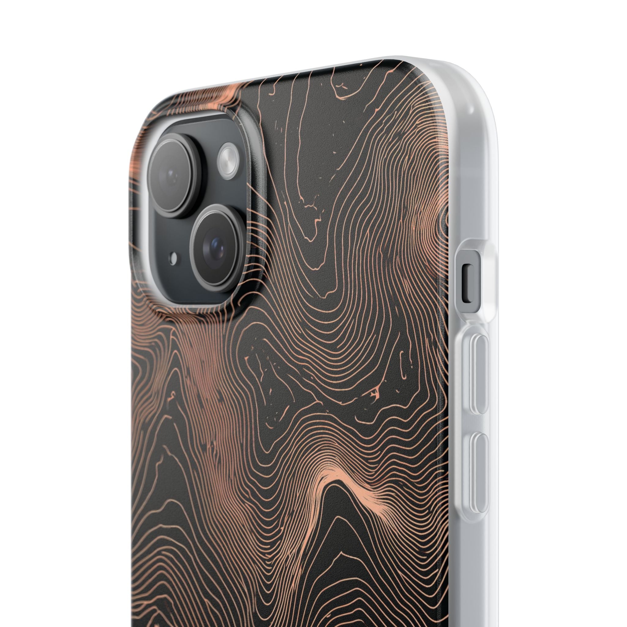 Orange Lite Phone Case for iPhone - Salmon Ridge Topo