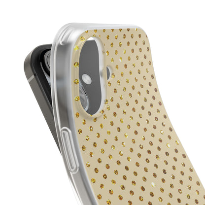 Gold Sparkle Grid iPhone 16 Case - Soft