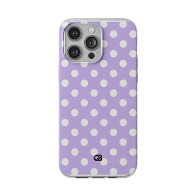 Lavender Polka Grid · Soft Phone Case for iPhone