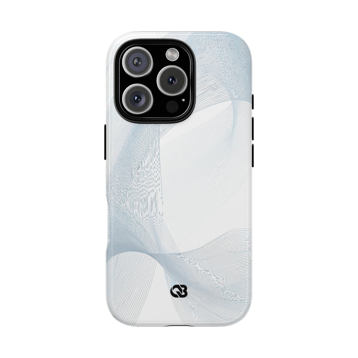 Glacial Contour Waves · Tough Phone Case for iPhone · White