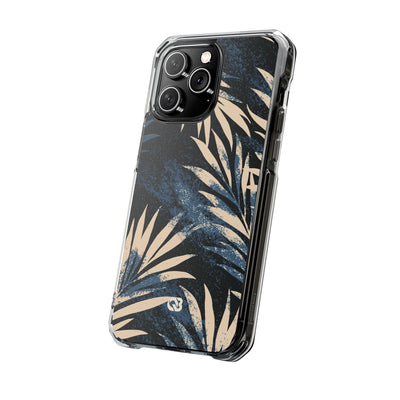 Blue Impact MagSafe Phone Case for iPhone - Midnight Indigo Palm