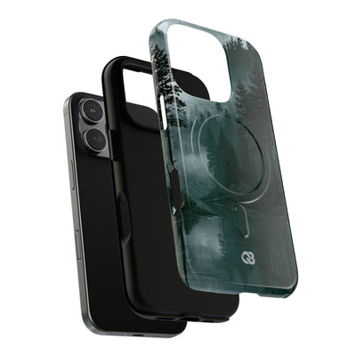 Green Tough 2.0 Magsafe Phone Case for iPhone - Misty Evergreen Mirror