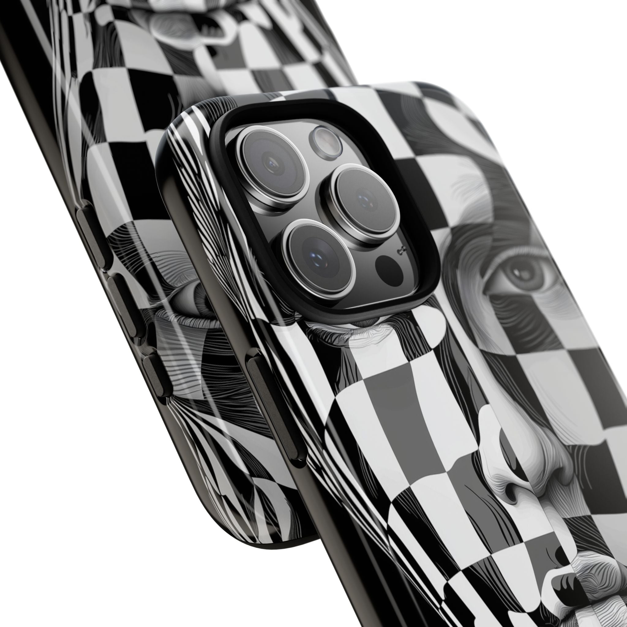 Checkered Face iPhone 16 Pro Max Case - Tough