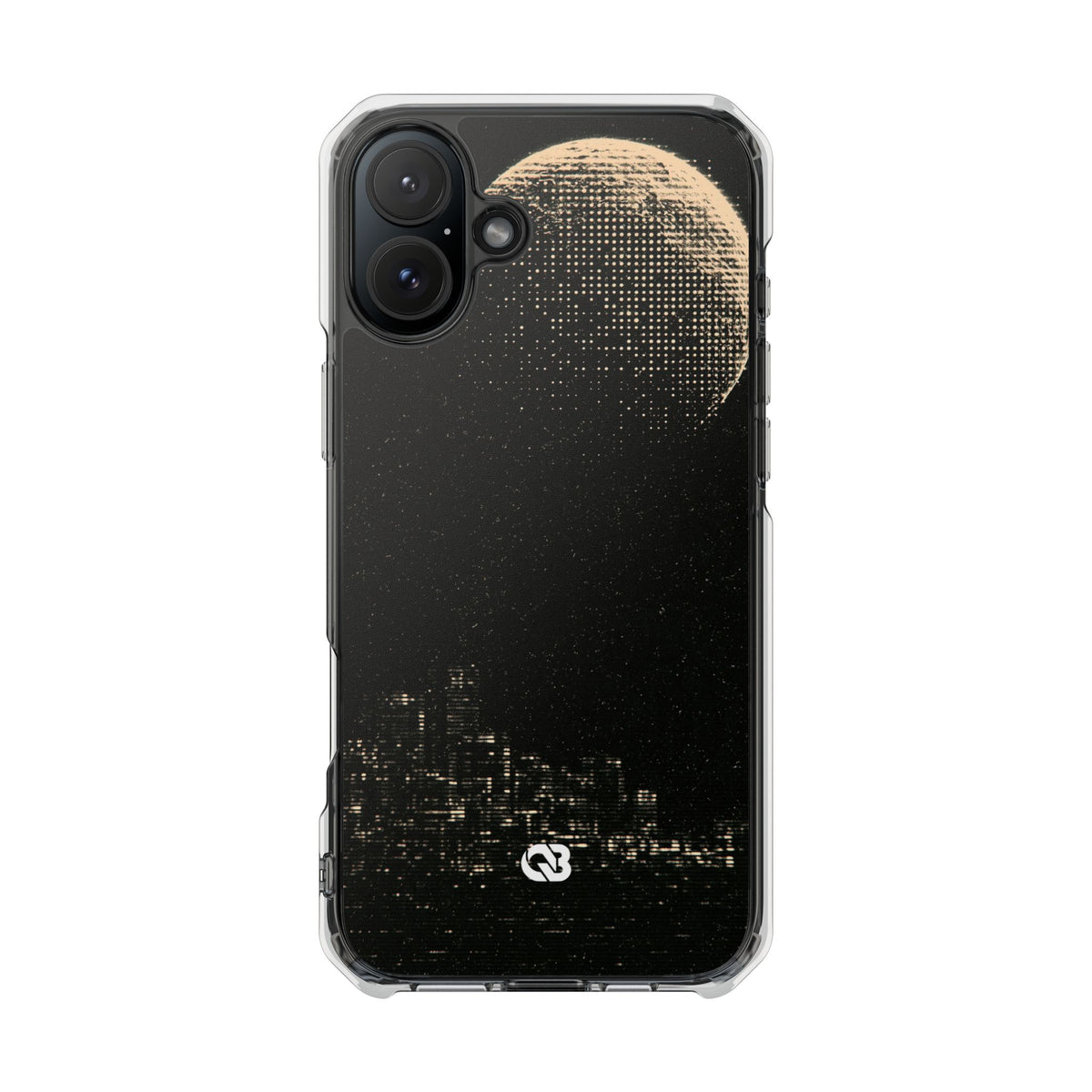 Lunar Metropolis Nocturne · Clear Impact Magnetic Phone Case for iPhone ·  Black