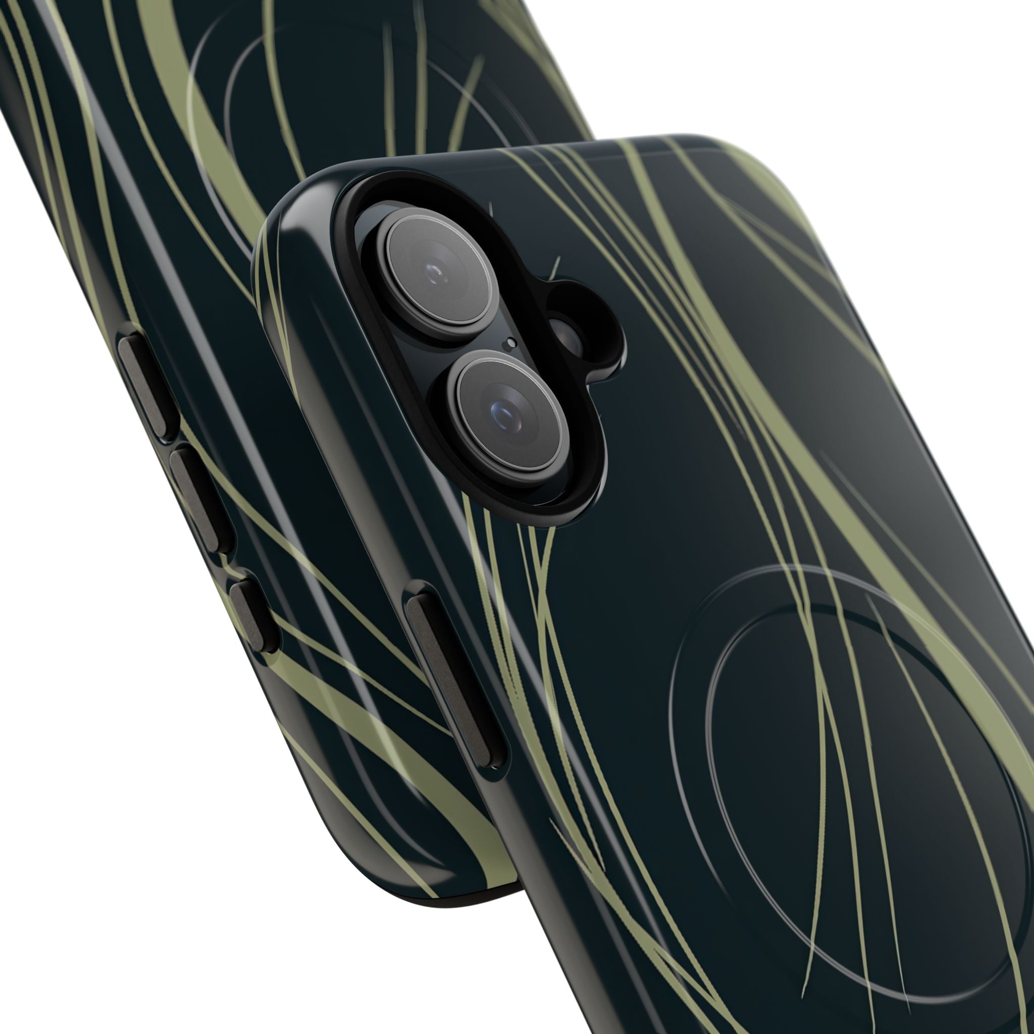 Green Tough 2.0 Magsafe Phone Case for iPhone - Obsidian Sage Flow
