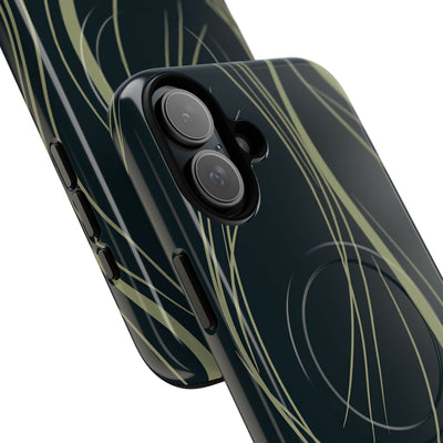 Green Tough 2.0 Magsafe Phone Case for iPhone - Obsidian Sage Flow