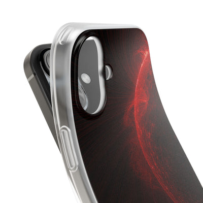 Red Lite Phone Case for iPhone - Solar Crimson Flare