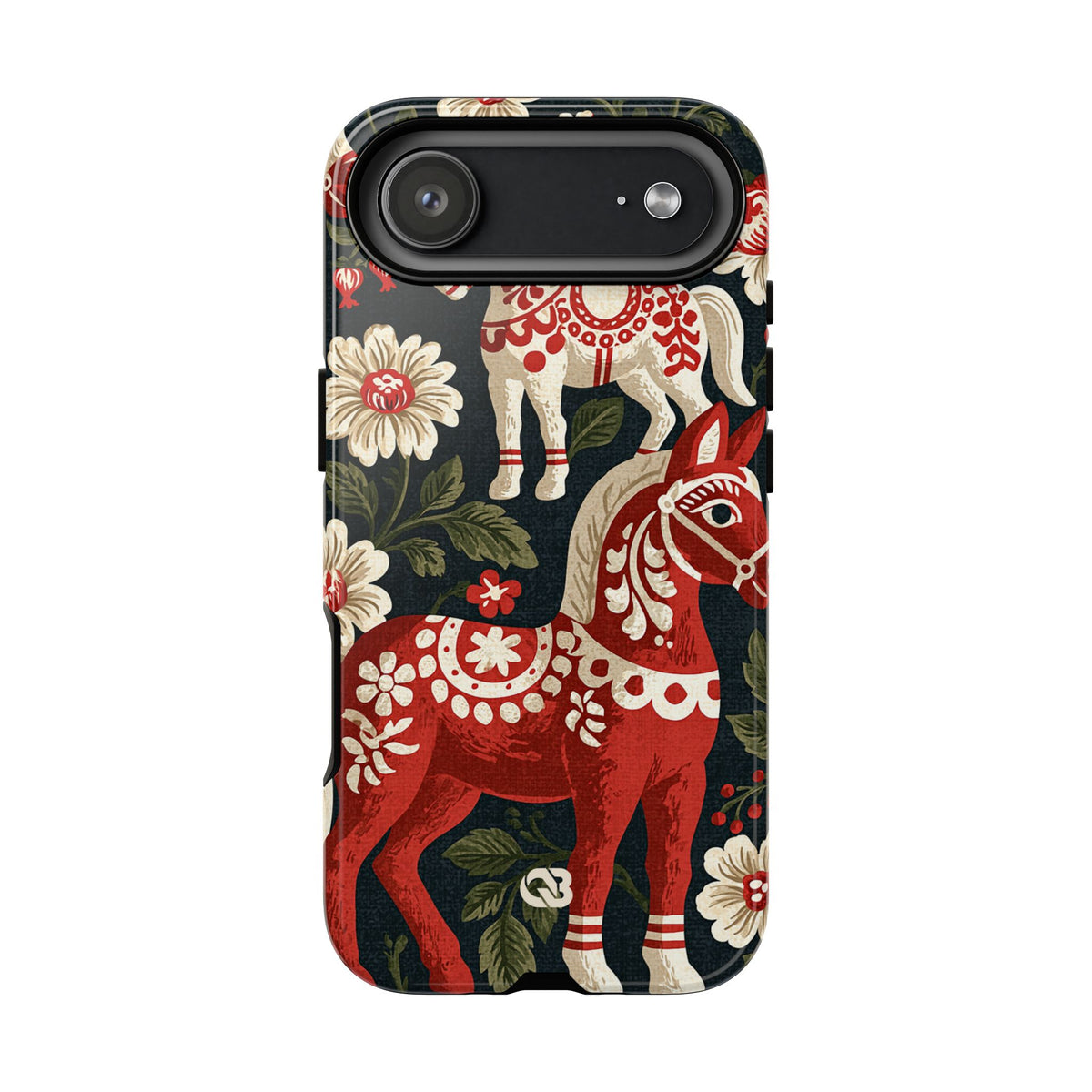 Nordic Dala Meadow · Tough Phone Case for iPhone · Red