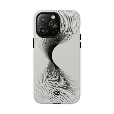 White Tough 2.0 Magsafe Phone Case for iPhone - Linear Torsion Grid