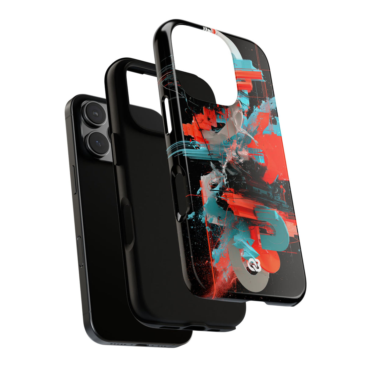 Fragmented Cyber Core · Tough Phone Case for iPhone · Black