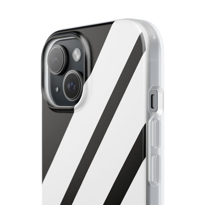 Obsidian White Bars · Soft Handyhülle für iPhone