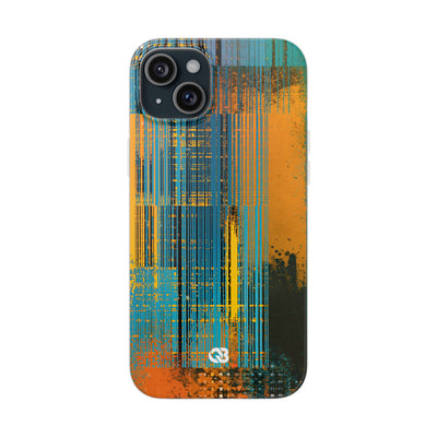 Cyber Glitch Stream · Lite Phone Case for iPhone ·  Teal