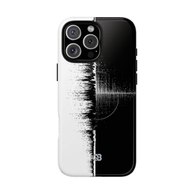 Black Tough 2.0 Magsafe Phone Case for iPhone - Static Signal Split