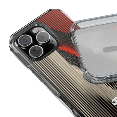 Red Impact MagSafe Phone Case for iPhone - Crimson Pulse Topo