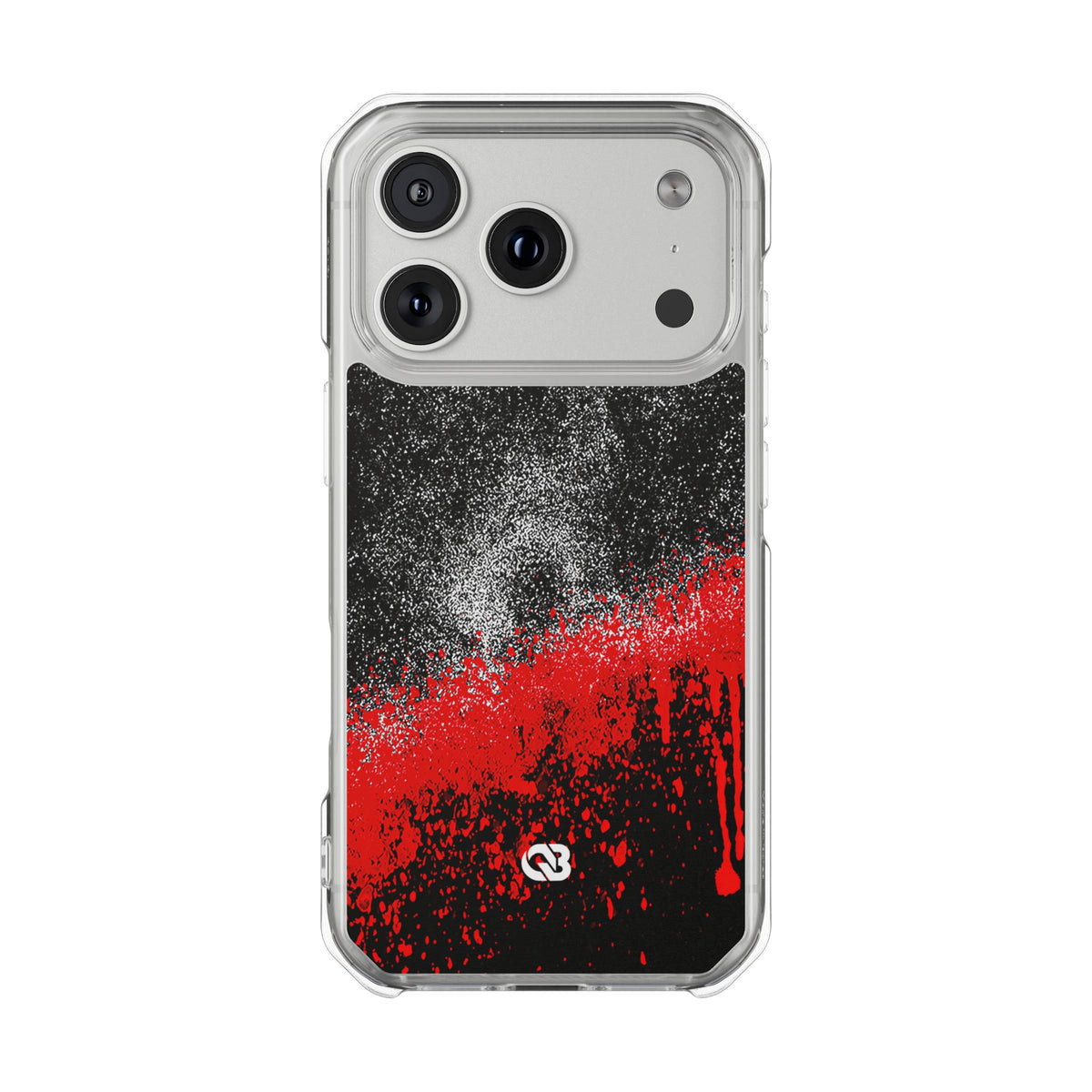 Crimson Noir Drip · Clear Impact Magnetic Phone Case for iPhone ·  Black