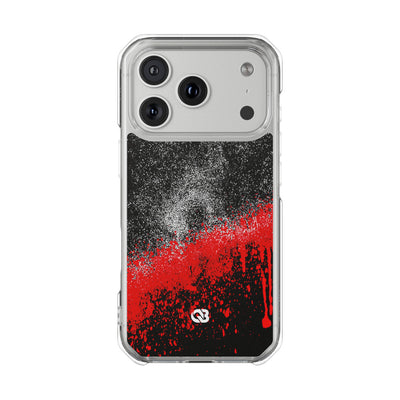 Crimson Noir Drip · Clear Impact Magnetic Phone Case for iPhone ·  Black