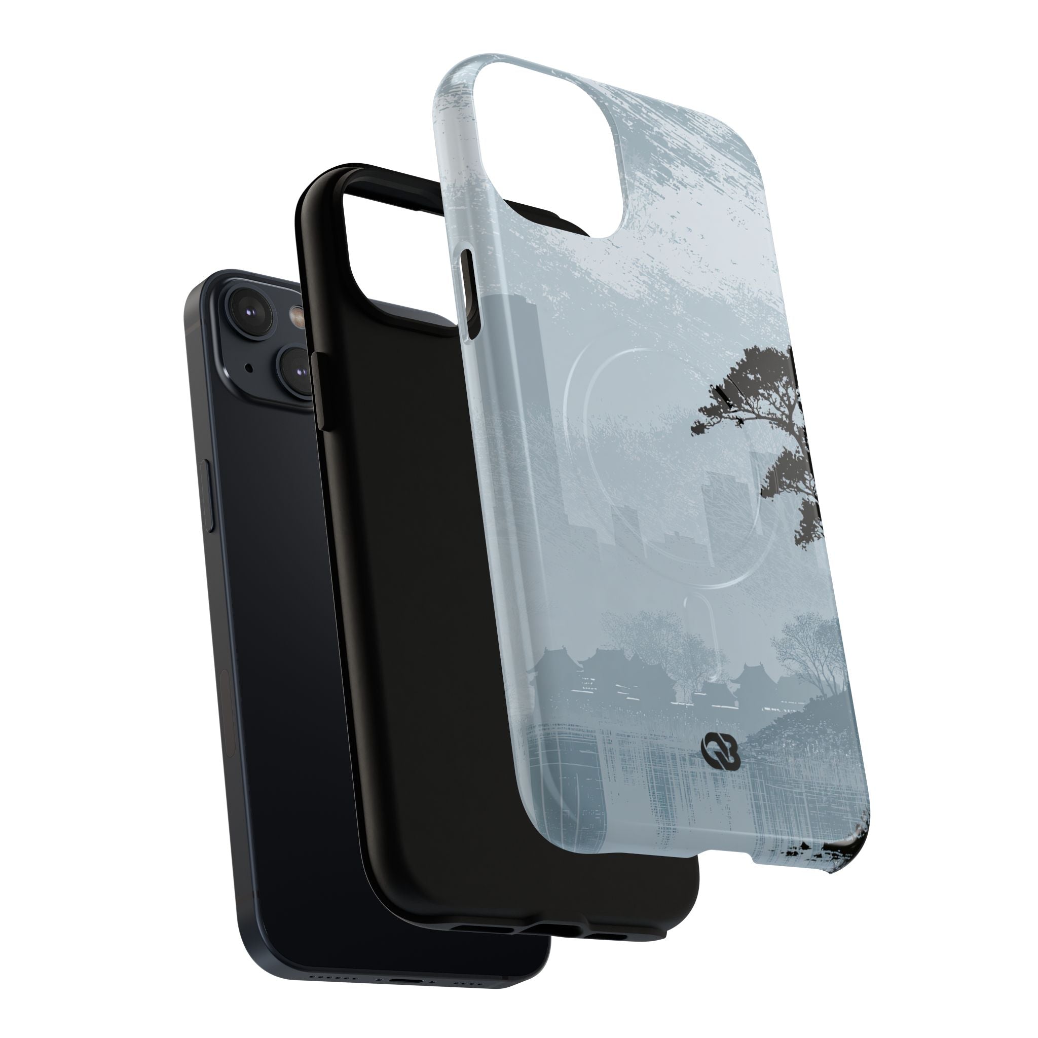 Grey Tough 2.0 Magsafe Phone Case for iPhone - Steel Slate Zen