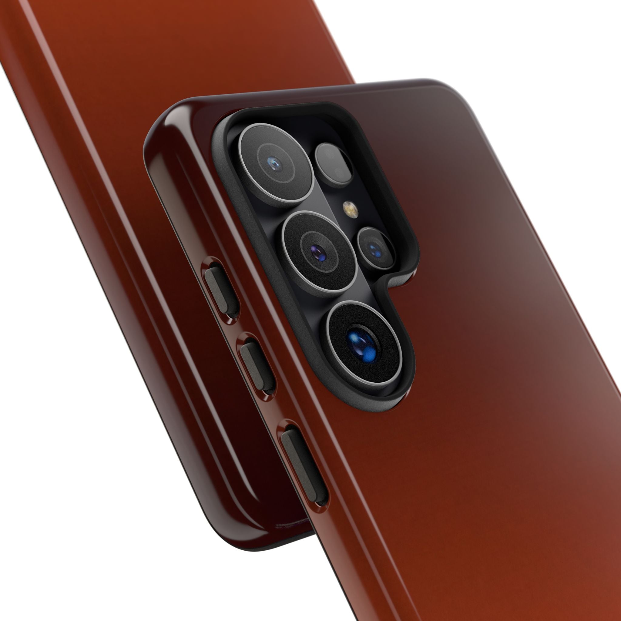 Orange Tough Phone Case for Samsung - Obsidian Ember Fade