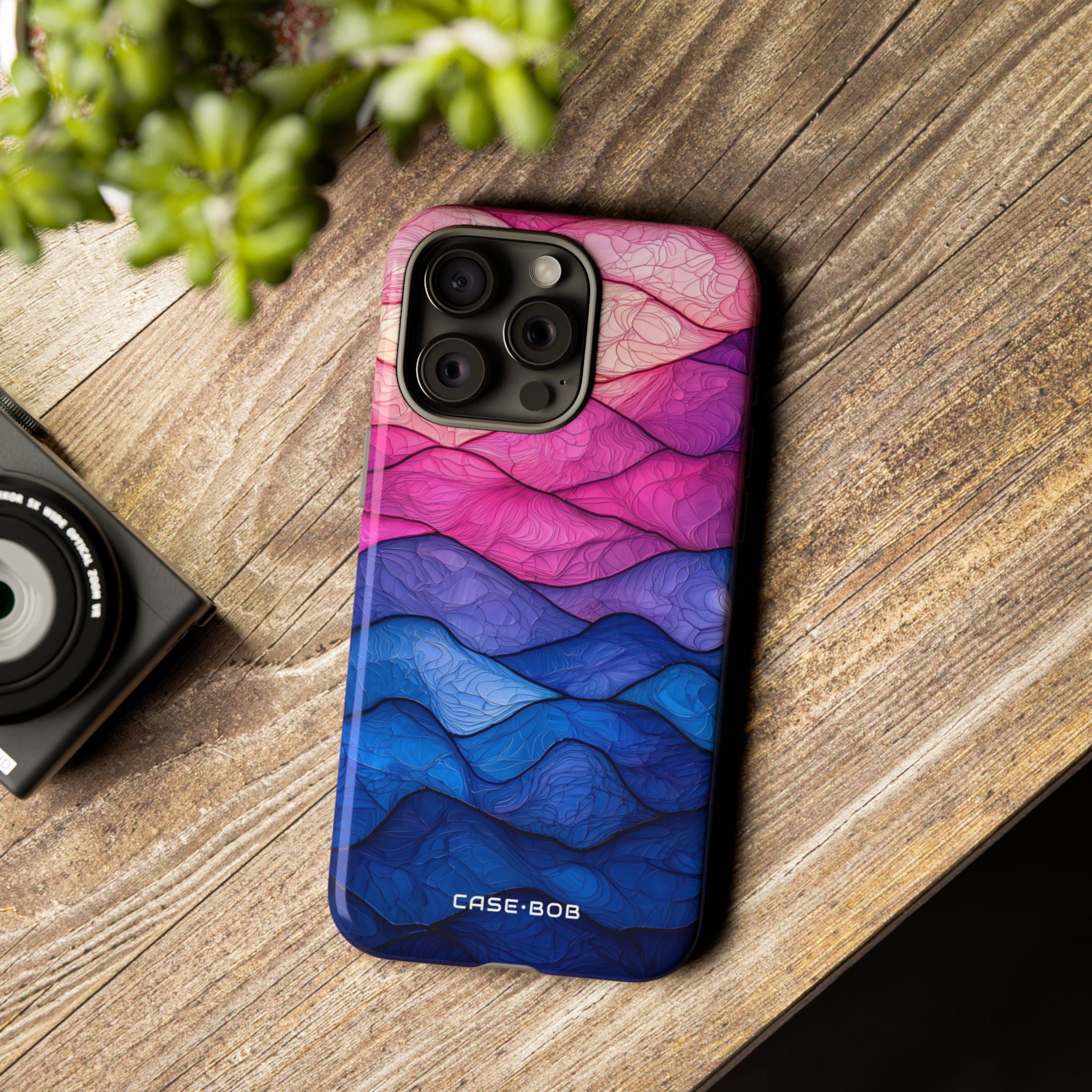 Welliges Ader-Verlauf iPhone 15 Pro Max Case - Tough