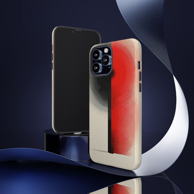Concentric Orbit · Tough Phone Case for iPhone · Red