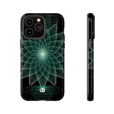 Verdant Harmonic Bloom · Tough Phone Case for iPhone · Black