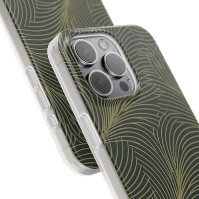 Green Lite Phone Case for iPhone - Dark Olive Plume