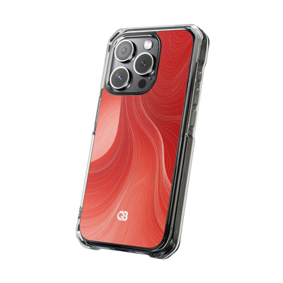 Red Impact MagSafe Phone Case for iPhone - Crimson Silk Strands