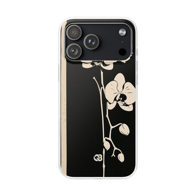 Black Lite Phone Case for iPhone - Obsidian Bone Orchid
