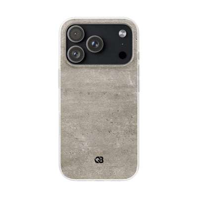 Grey Lite Phone Case for iPhone - Brutalist Stone Grit