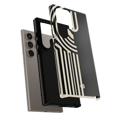 Beige Tough Phone Case for Samsung - Monolith Ivory Signal