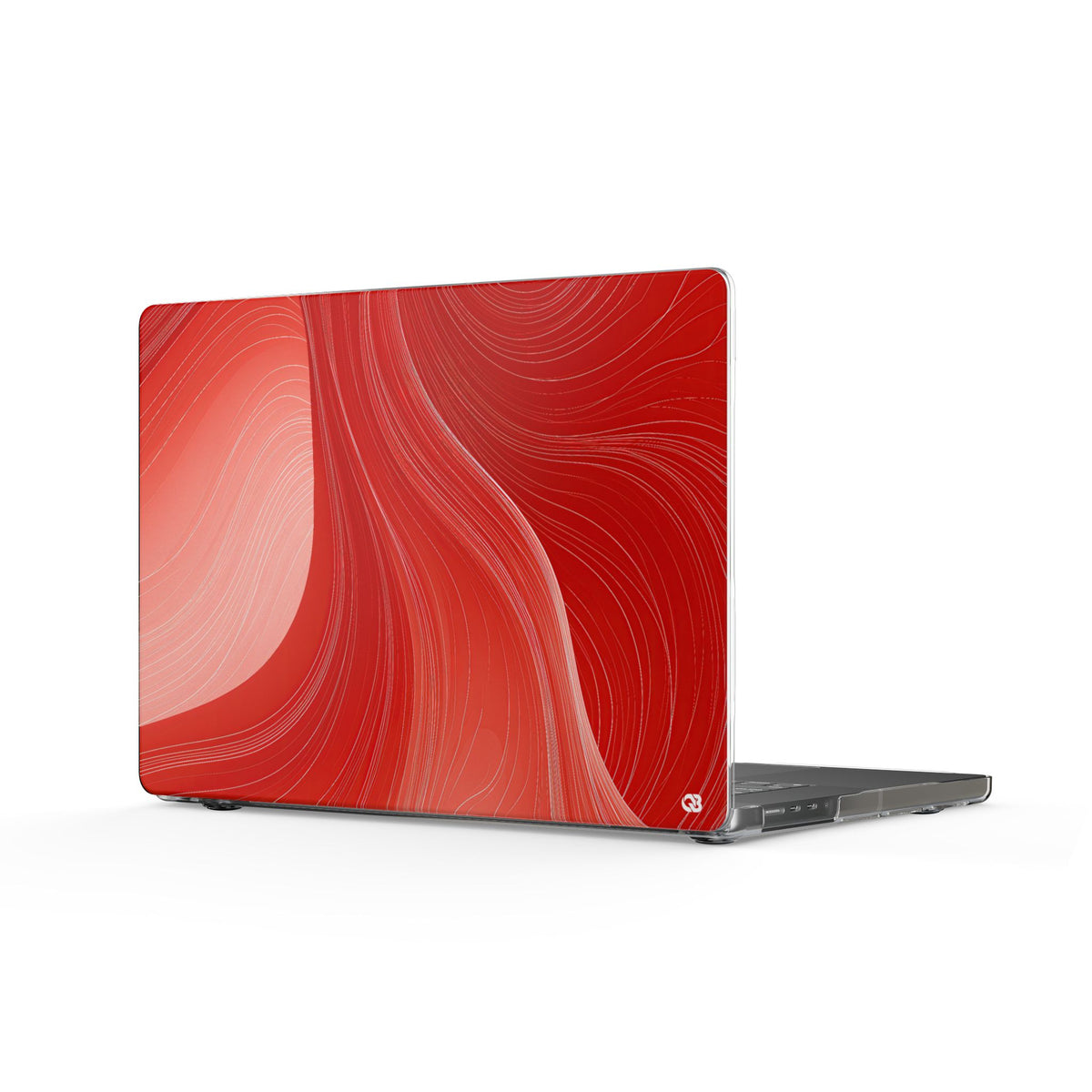 Crimson Dunes · Clear Hard Case for MacBook · Red