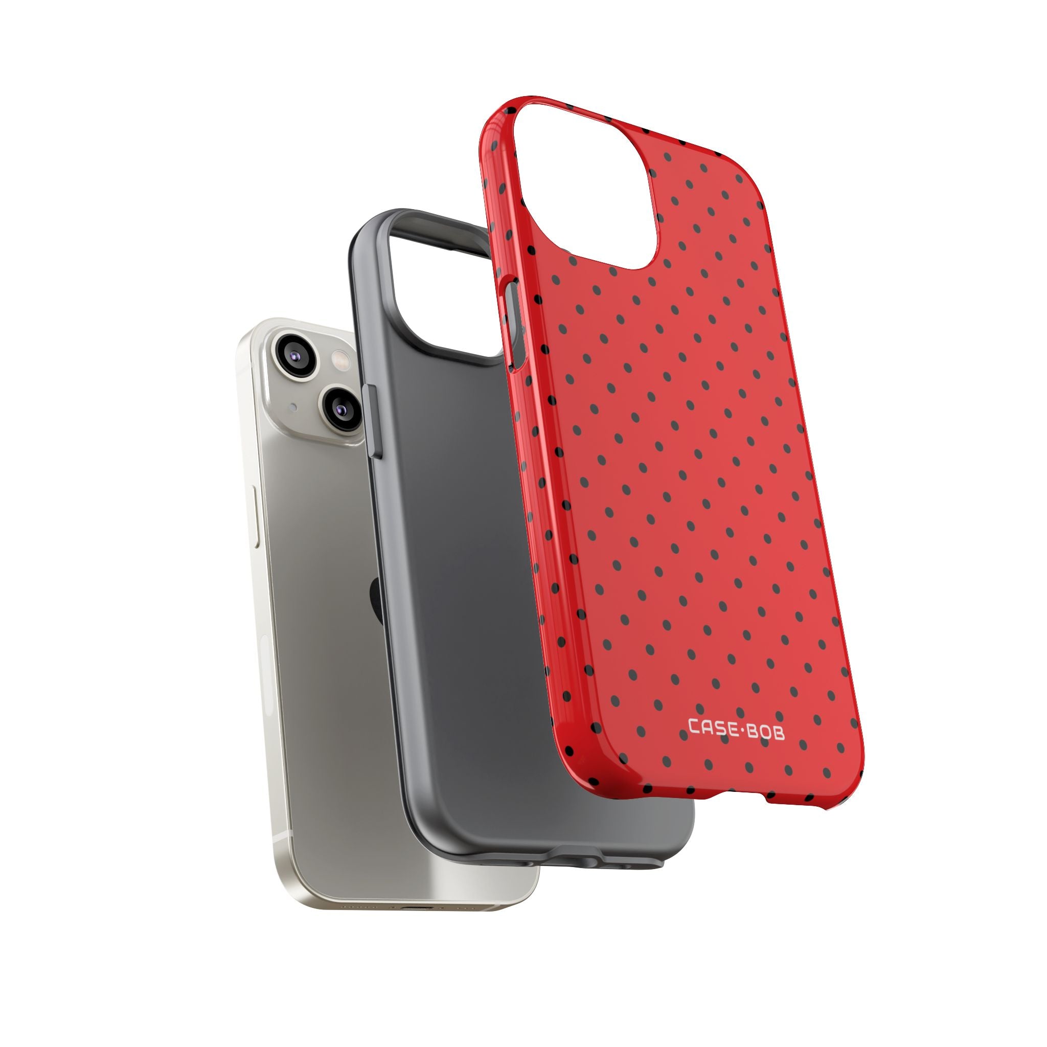 Crimson Dot Matrix iPhone 14 Case - Tough