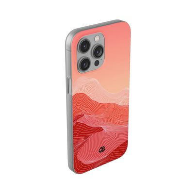 Red Lite Phone Case for iPhone - Crimson Ridge Contour